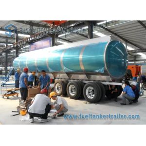 Mechanical / Pneumatic Loading Tri-Axle FUWA Oil Tank Trailer 50000L