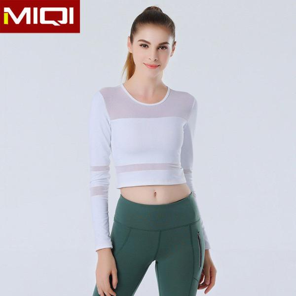 Buy 305gsm Women White Yoga Long Sleeves at wholesale prices