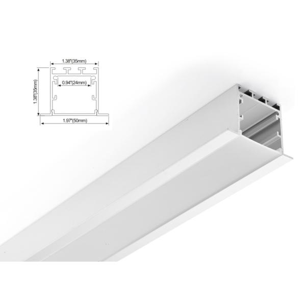 Buy 50mm Recessed Lights LED Linear lighting Aluminum Profile Diffused Cover at wholesale prices