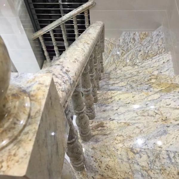 Luxury Gold Granite Stone Big Slabs Honed Polished for Villa Staircase Graphic Design