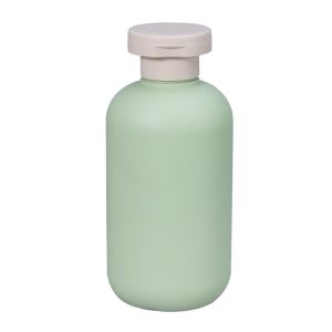 HDPE Material Plastic Cosmetic Shampoo Bottle With Flap Cap Custom Logo