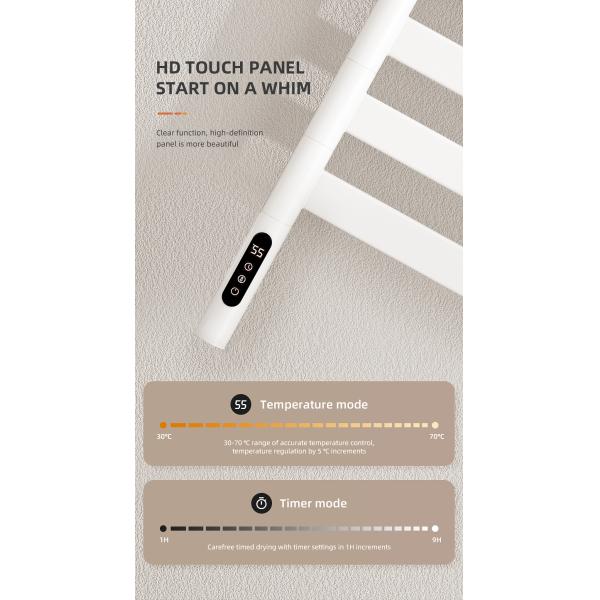 Surface Finishing Stainless Steel Electric Towel Warmer 500W for Bathroom Radiator