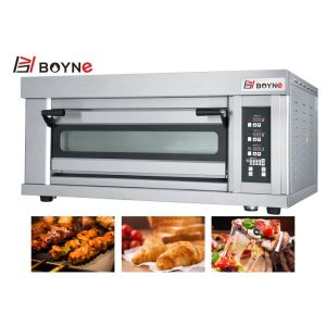 Computer Controlled Stainless Steel Gas Oven For Kitchen Bakery