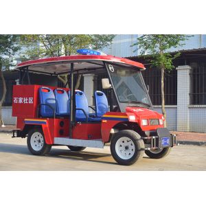 Quality 48V Lithium Battery Electric Fire Truck Golf Cart 5 Seater for sale