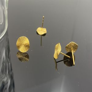 Petite 18K Gold Plumeria Earrings
