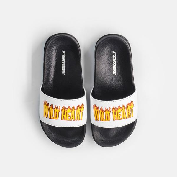 Kids Skid Resistant 28EU EVA Slide Sandal With Wild Heart Print