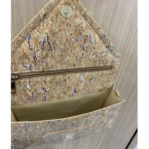 2022 Hot Sell Ladies Faction Shoulder Bag with Eco Cork 24x6x14.5cm