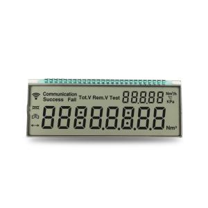 3.3V Operating Voltage Custom LCD Display for Positive Reflective Screen Energy Meter 8 Digit 7 Segment Monochrome LCD