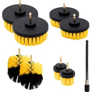 China 9 Piece Cleaning Detailing Power Scrub Brushes With Extended Reach Attachment on sale
