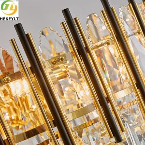 Elegant Luxury Crystal Pendant Light E14 For Living Room