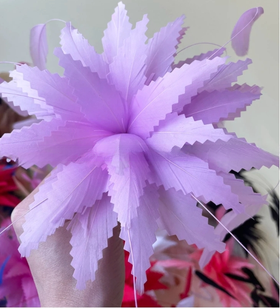 15x15 Cm Flower Feather Mounts Stripped Goose Feather With Wire Accessory