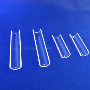 Transparent Semicircle Quartz Glass Tube High Hardness