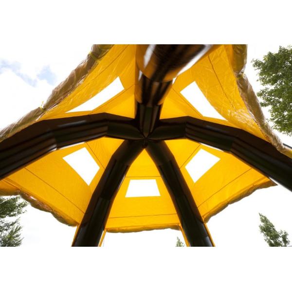 Water Proof Black / Yellow Inflatable Spider Tent For Advertise , 6.8*6.8*4.8m