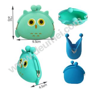 Funny OWL Pattern Cartoon Animals Silicone Coin Purse Pouch Coin Bag for Kids