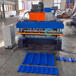 Quality Double Layer Steel Corrugated&amp;Trapezadial Color Steel Roof Sheet Roll Forming Machine for sale