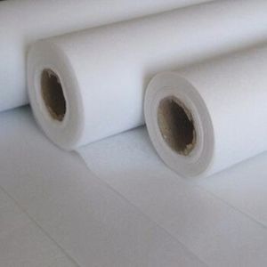 Non Woven Water Soluble Interlining Fabric / Water Dissolving Paper Embossed