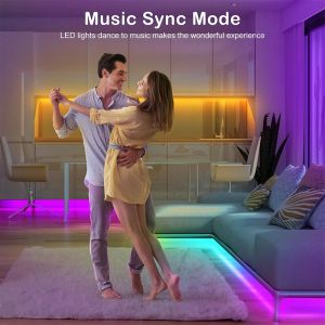 5m/10m LED Kit Music Sync Voice Control Google Home Alexa Tuya 5050 RGB LED