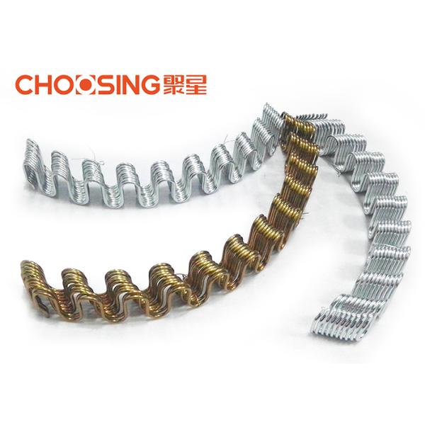 8 Ga Silver Sinuous Nosag Springs , 20 " Length D Arch Oil - Tempered Sofa Replacement Springs