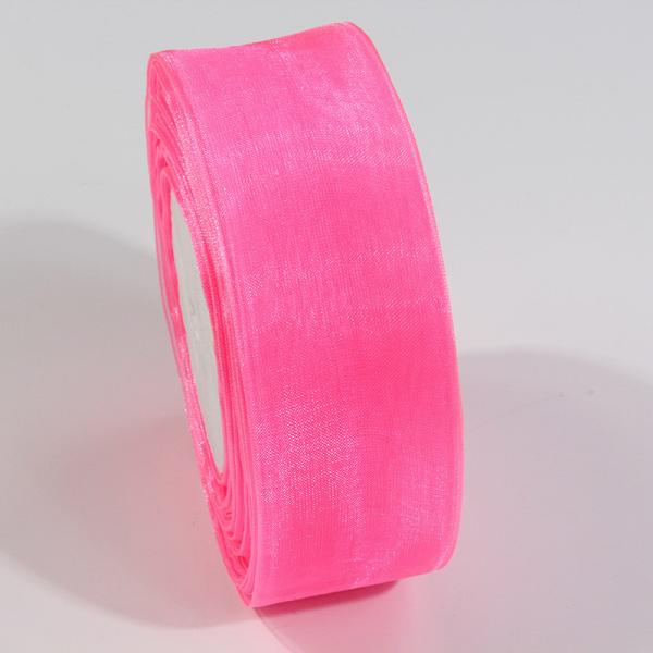 2.5cm Polyester Organza Ribbon for DIY bows or Wedding Decoration or Cake Wrapping