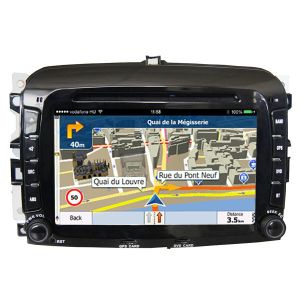 Double Din FIAT Navigation System High Resolution With Capacitive Touch Panel