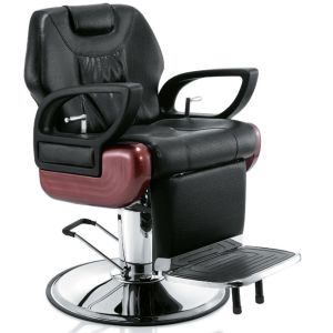 China Antique Man Salon Barber Chair Furniture Comfortable With Round Base , OEM Service on sale