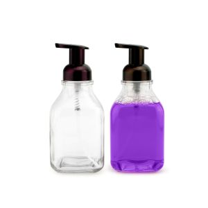 China Transparent Glass Empty Foam Pump Bottles Durable Smooth Surface on sale