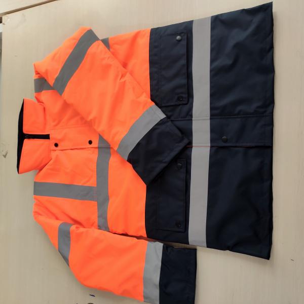 Buy ANSI 100% Polyester 300D Oxford Fabric Reflective Hi Vis Waterproof Jacket 180g at wholesale prices