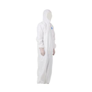 White Blue Surgical Disposable Gown Lightweight Chemical Protective Coveralls