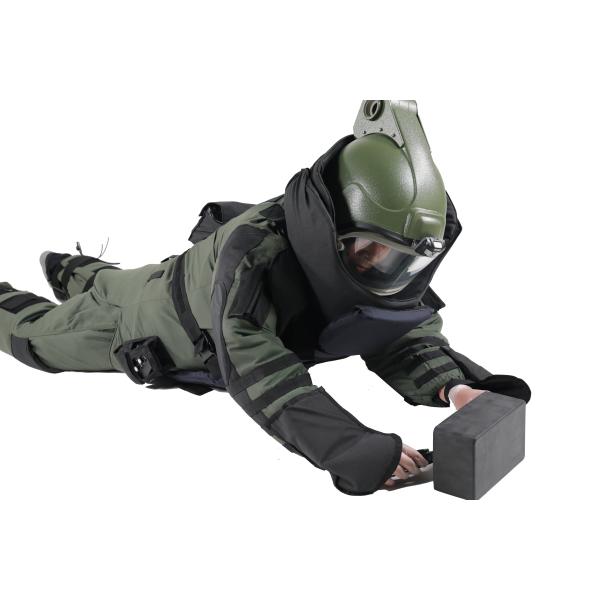 Olive Green Eod Bomb Suit 21 Layer Woven Fabric Aramid Fiber
