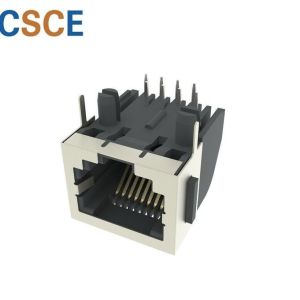 Quality Half Shielded RJ45 Modular Jack With W / Panel Through Mount Connector CE Approved for sale