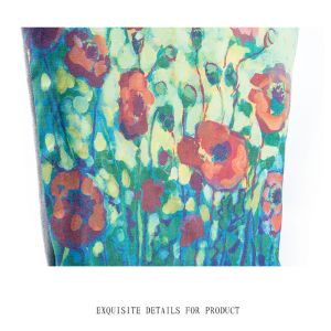 Digital painting flowers calico shoulder portable handbag shoulder bag