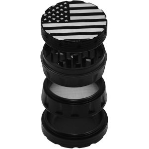 Pollen Catcher Aluminum 2.5 Inch 4 Piece Herb Grinder