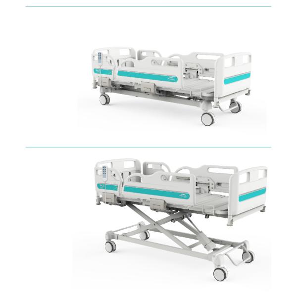 Portable Casters Metal 3 Function Folding Medical Clinic Furniture Adjustable Electric Nursing Patient Hospital Bed