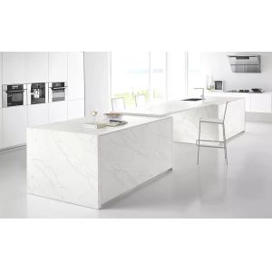 Artificial White Calacatta Quartz Stone With Kitchen Countertop