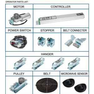 Custom Residential Automatic Sliding Door System Opener 24V