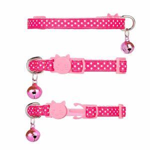 6 PCS Spots Breakaway Cat Collar With Bell , Adjustable Cat Collar Fit Kitty