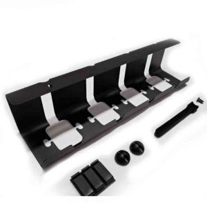 Metal Cast Iron Under Desk Cable Management Tray Pack of 2 for Neat Cord Storage