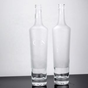 750ml Industrial Frosted Glass Vodka Bottle for Maunfacture and Trading