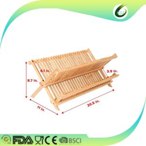 New design eco-friendly utensil holder bamboo dish rack