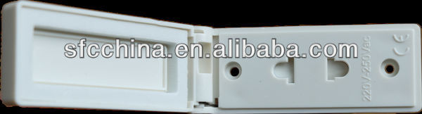 Shaver Socket for mirror of bath room, CE Certificate Waterproof Plastic 2 Pins Outlet