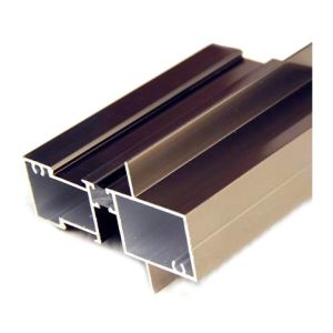 Porcelain Anodized 2.0mm Aluminum Window Profiles Champagne