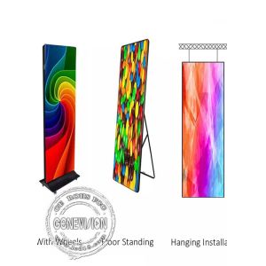 Portable Indoor Floor Standing P1 P2 P2.5 P3 Poster LED Display Support USB /