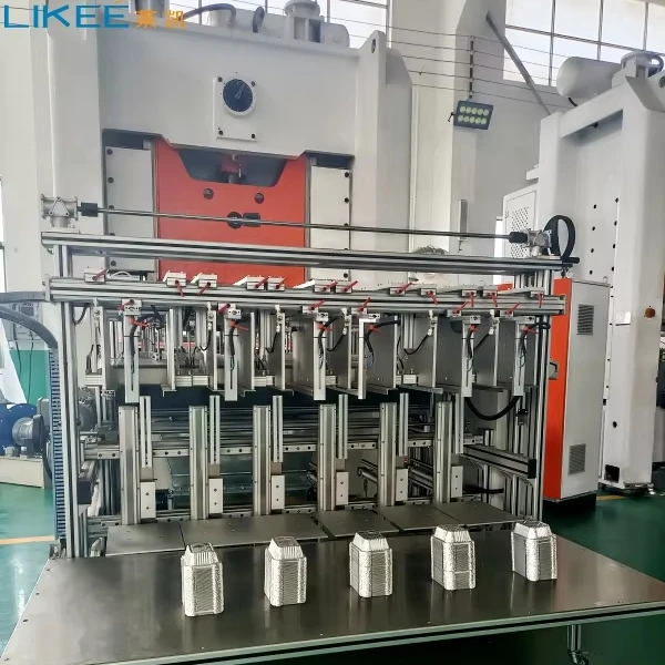 Quality Mitsubishi PLC Aluminum Foil Container Machine 4~6 Cavities Auto Feeding System for sale
