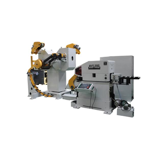 Metal Forming Stamping Upper 4 Down 3 Work Roll Decoiler Straightener Feeder