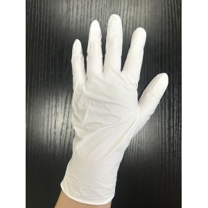 Latex Free Non Sterile White Nitrile Powder Free Gloves Durable For Mechanic