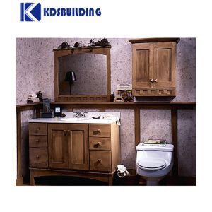 Design Solid Wooden Bathroom Storage Floor Vanity Cabinet