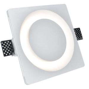 200x200mm Trimless Gu10 Downlight Anti Glare Recessed Plaster Lights