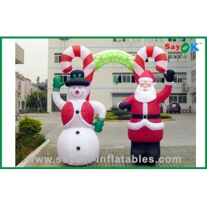 Giant Christmas Inflatable Snowman And Santa Claus , Inflatable Advertising