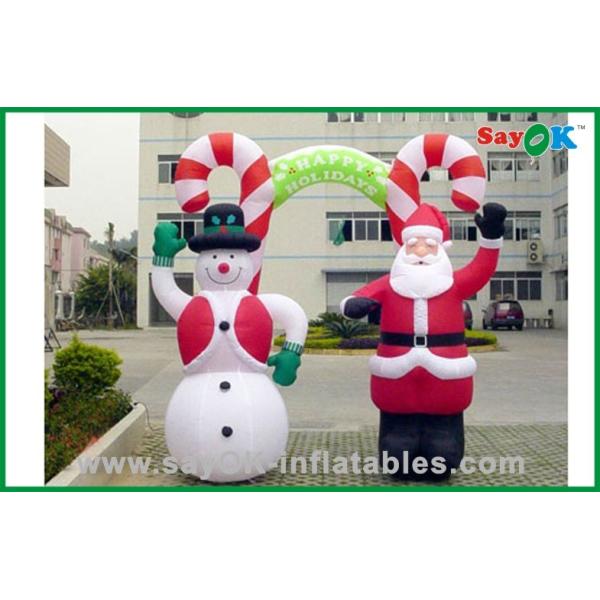 Giant Christmas Inflatable Snowman And Santa Claus , Inflatable Advertising
