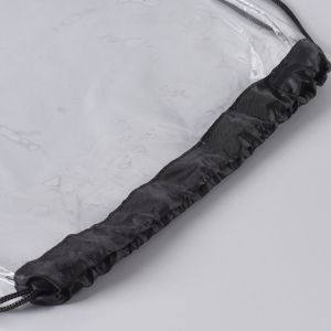 Transparent PVC Drawstring Bag , Custom Logo Waterproof Storage Bags